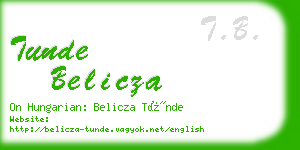 tunde belicza business card